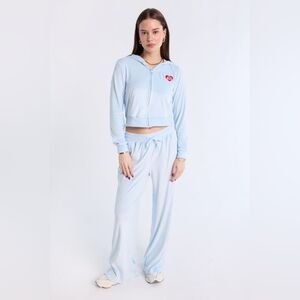 Care Bears Rhinestones Velour Hoodie Sweatpants L